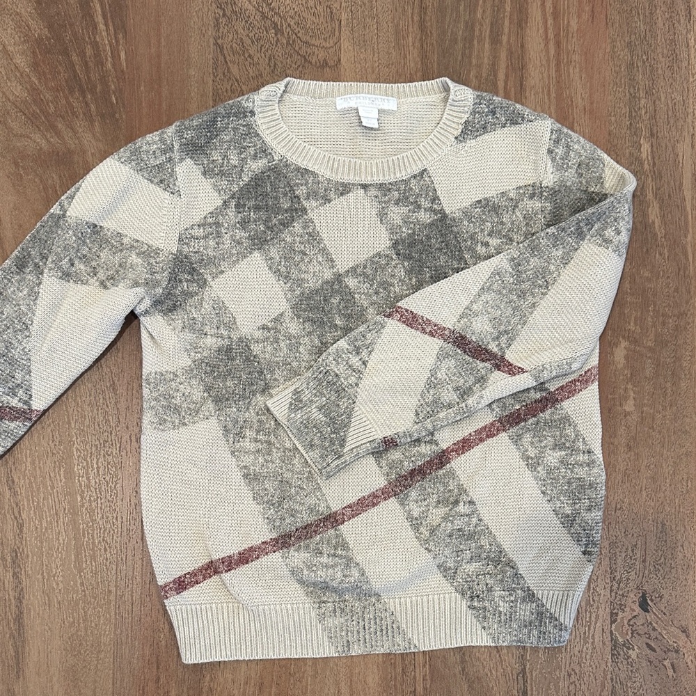 Authentic Burberry Cream Kids Sweater 8y